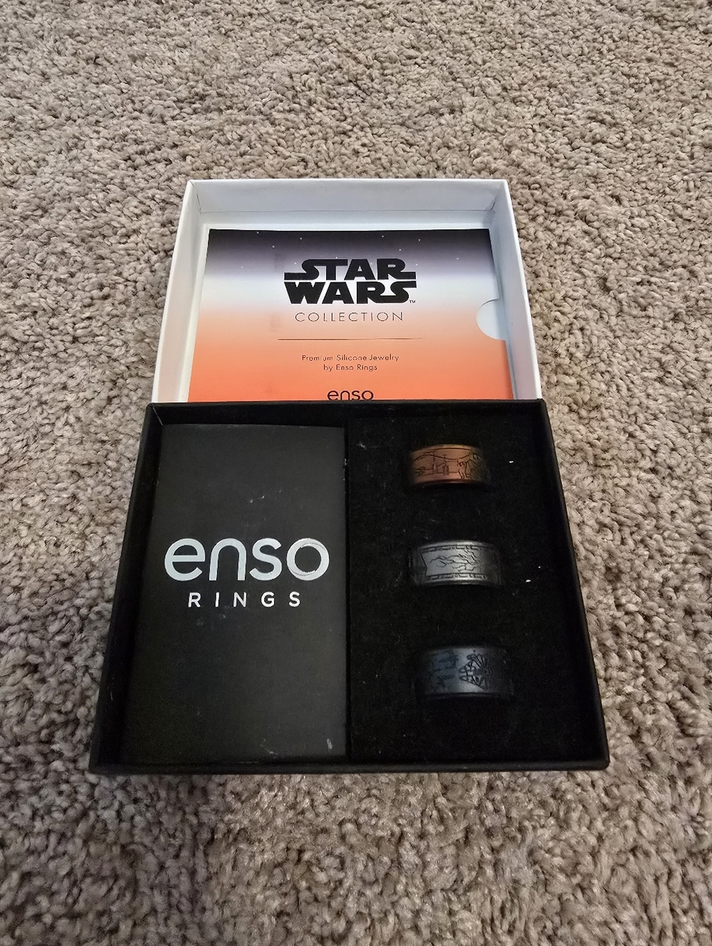 Enso Star Wars Silicone Wide Ring Set Size 12